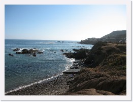 IMG_0929 * View from campsite showing rocky beach and boat loading ramp below * 2048 x 1536 * (963KB)